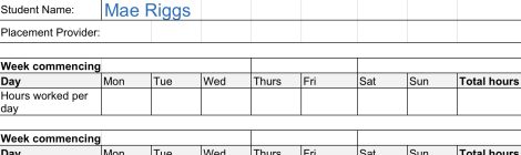Time sheet