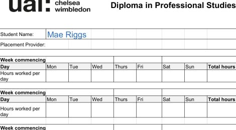 Time sheet